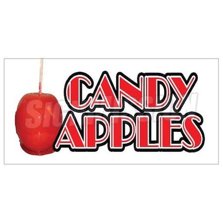 Signmission Safety Sign, 1.5 in Height, Vinyl, 36 in Length, Candy Apples D-DC-36-Candy Apples